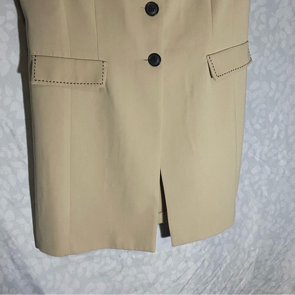 Vintage Danny And Nicole Tan Suit Dress Size 10 Business Wear Career Office - Picture 6 of 8